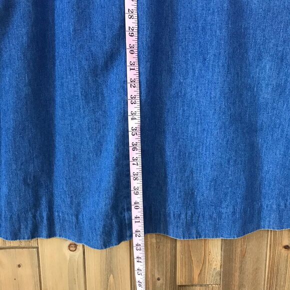 Vtg Willie of California Womens Denim Button Front A-line Dress Cotton Size 12 - Picture 9 of 16